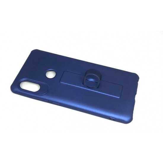 Silicone Case Motomo With Finger Ring For Xiaomi Redmi Note 5 Pro Blue